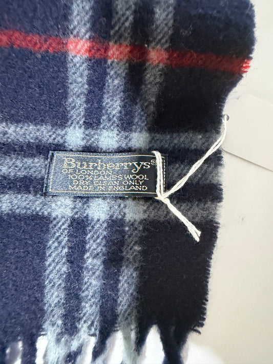 #106 BURBERRY Blue Lambswool Scarf