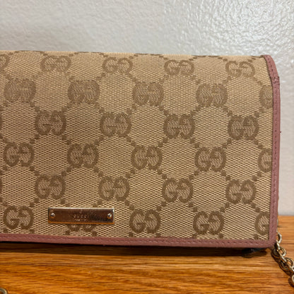 #3234 GUCCI Canvas Wallet on Chain
