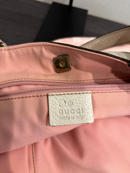 1128 GUCCI Pink Canvas Tote