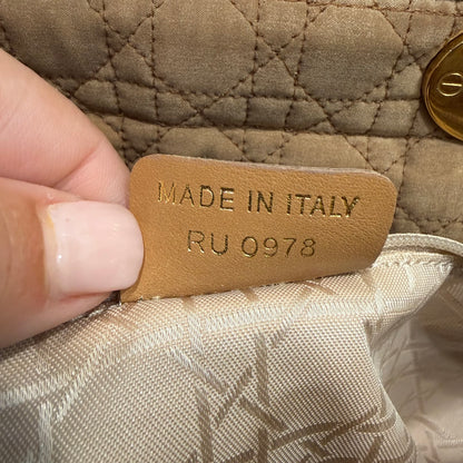 #1128 Vintage Lady Dior Brown Cannage Quilt Nylon