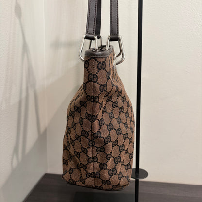 #9113 GUCCI Brown Canvas Eclipse Tote