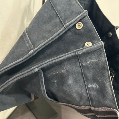 1067 HERMÈS Toile Fourre-Tout MM Tote Blue