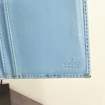 #8236 GUCCI Blue Guccissima Wallet