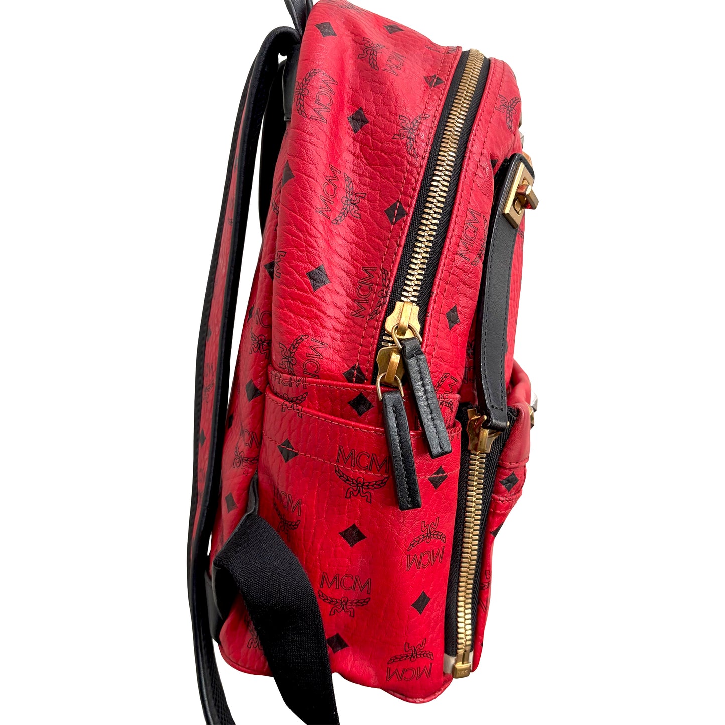 #9105 MCM Red Hermosa Backpack MSRP $1280