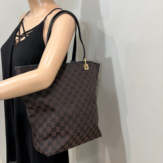 #3207 GUCCI Brown Canvas Tote