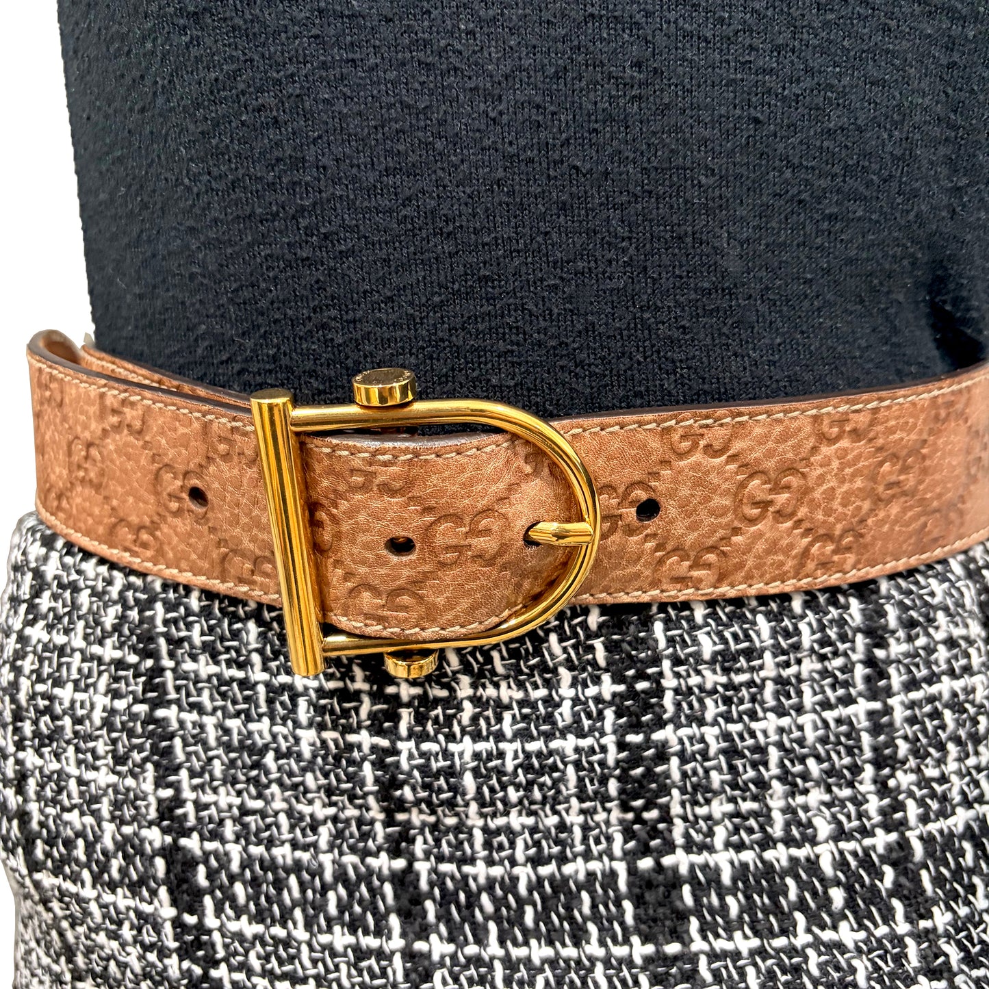 8811 GUCCI Guccissima Brown Leather Belt 80/32