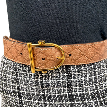 8811 GUCCI Guccissima Brown Leather Belt 80/32