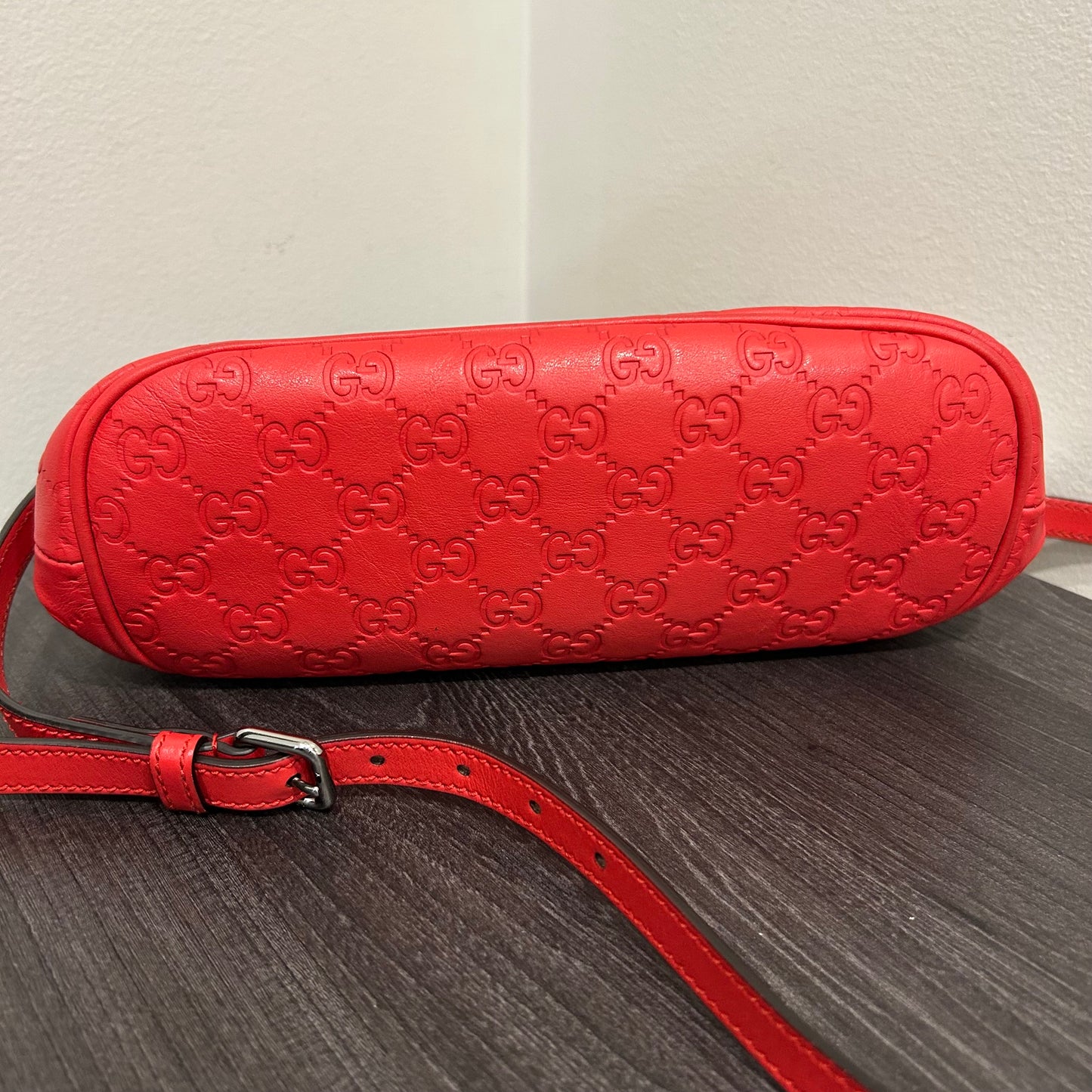 CLEARANCE #835 GUCCI Guccissima Dome Bag (Red)
