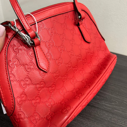 CLEARANCE #835 GUCCI Guccissima Dome Bag (Red)