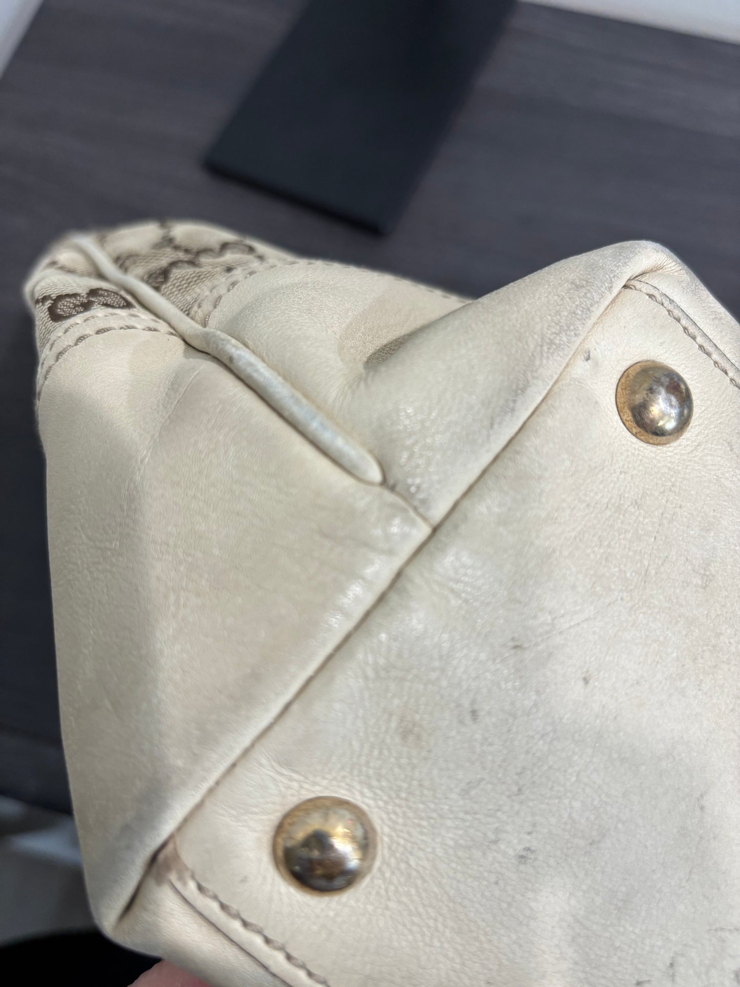 8879 GUCCI Brown Canvas Tote