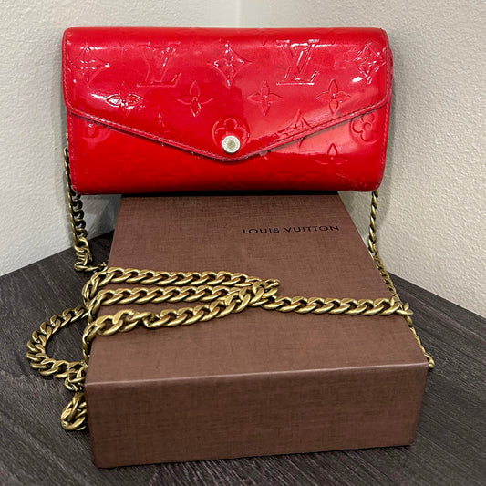 SOLD! Louis Vuitton Monogram Vernis Wallet on Chain