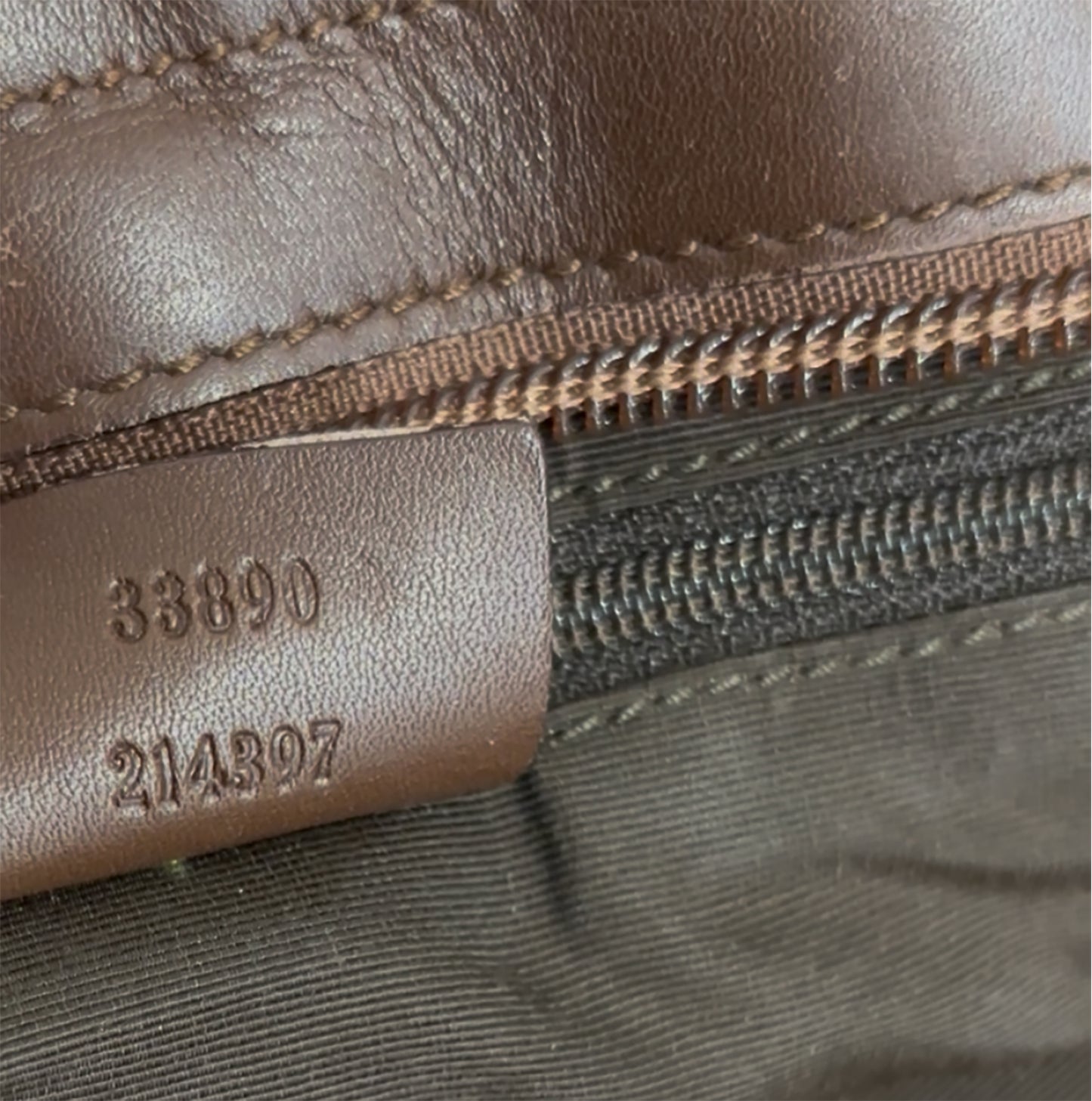 #1130 GUCCI GG Canvas Leather Top Handle Shoulder Bag