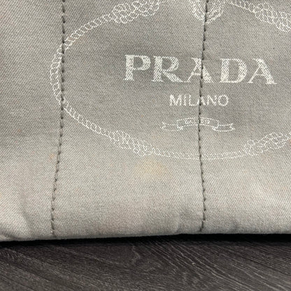CLEARANCE #817 PRADA Canapa Tote Medium - Grey