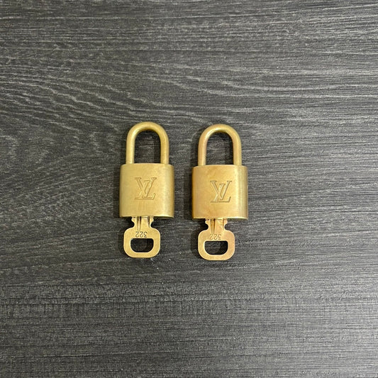 SOLD! Louis Vuitton Brass Lock & Key (Set of 2)