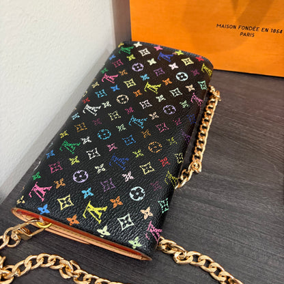 #1101-16 LOUIS VUITTON x MURAKAMI Sarah Wallet with Removable Chain
