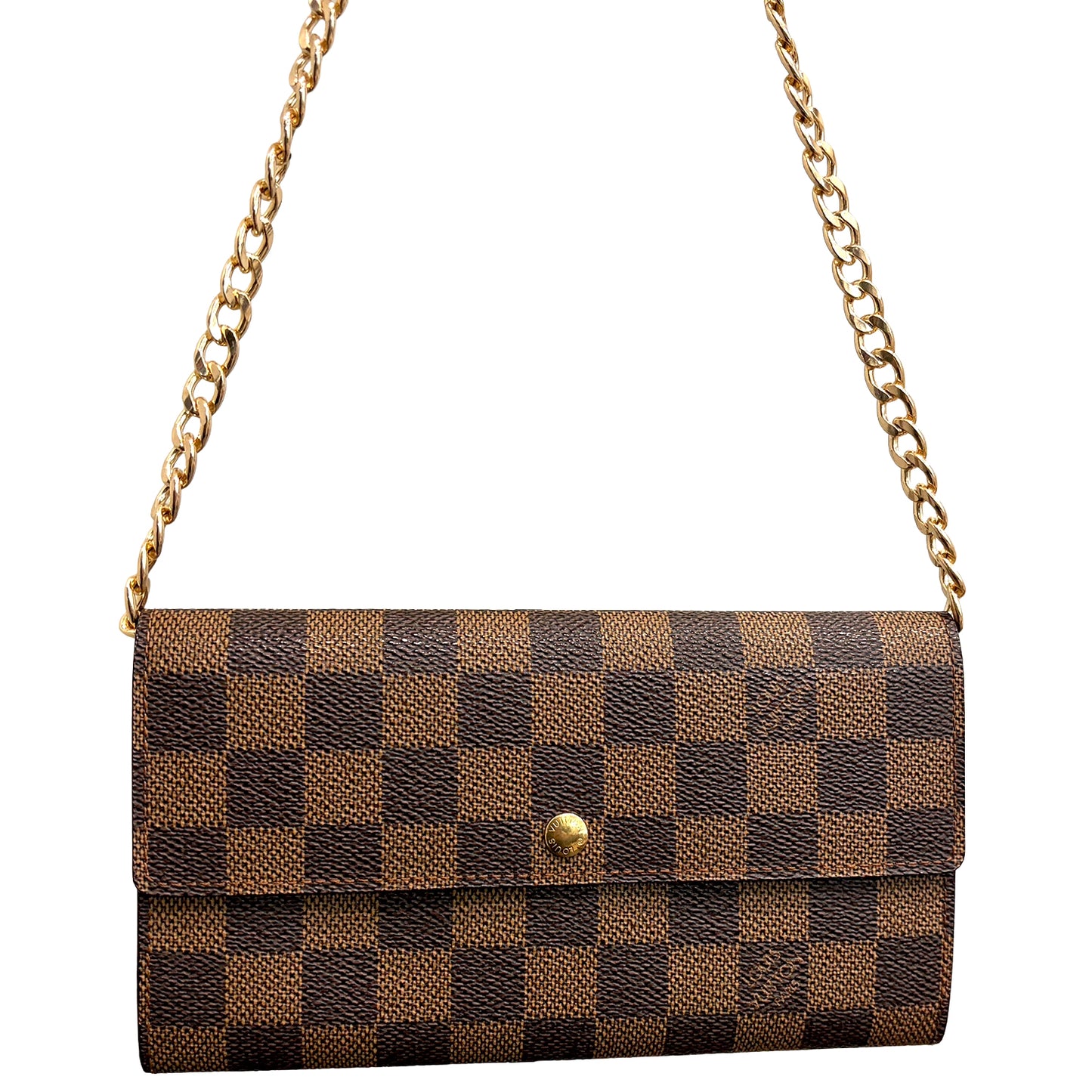 8859 LOUIS VUITTON Damier Ebene Sarah Wallet