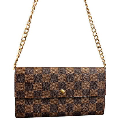 8859 LOUIS VUITTON Damier Ebene Sarah Wallet