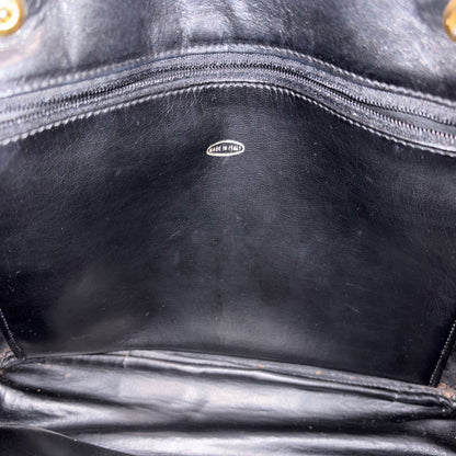 #1106 CHANEL Vintage Black Lambskin Tote