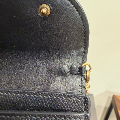 8903 DIOR Black Saddle Long Wallet with Chain MSRP $1,750