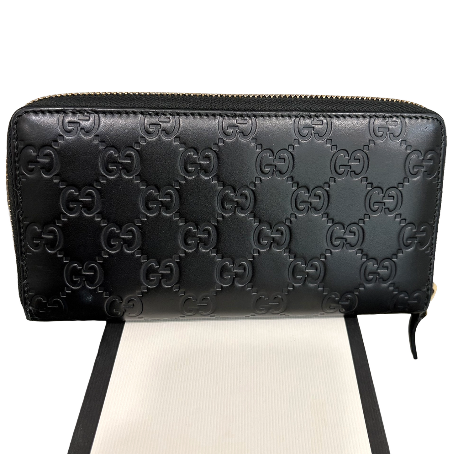 #3233 GUCCI Black Zip Wallet