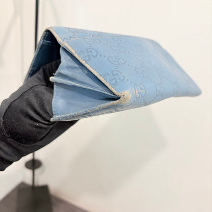 #8236 GUCCI Blue Guccissima Wallet