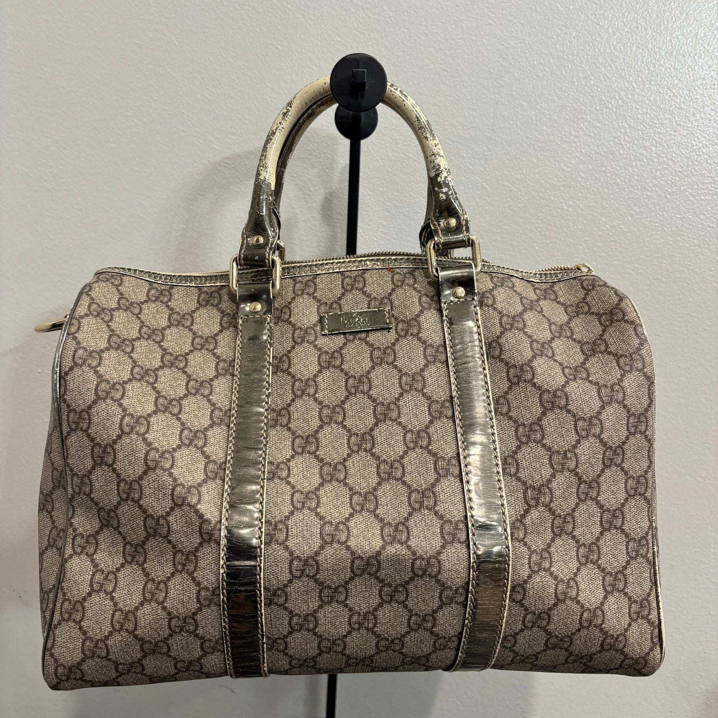 1106 GUCCI Brown/Gold Boston Bag