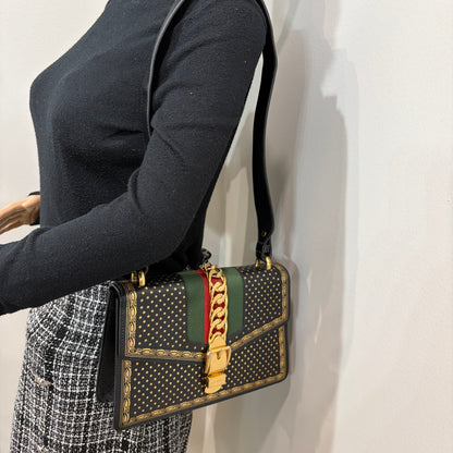 8892 GUCCI Black Printed Sylvie