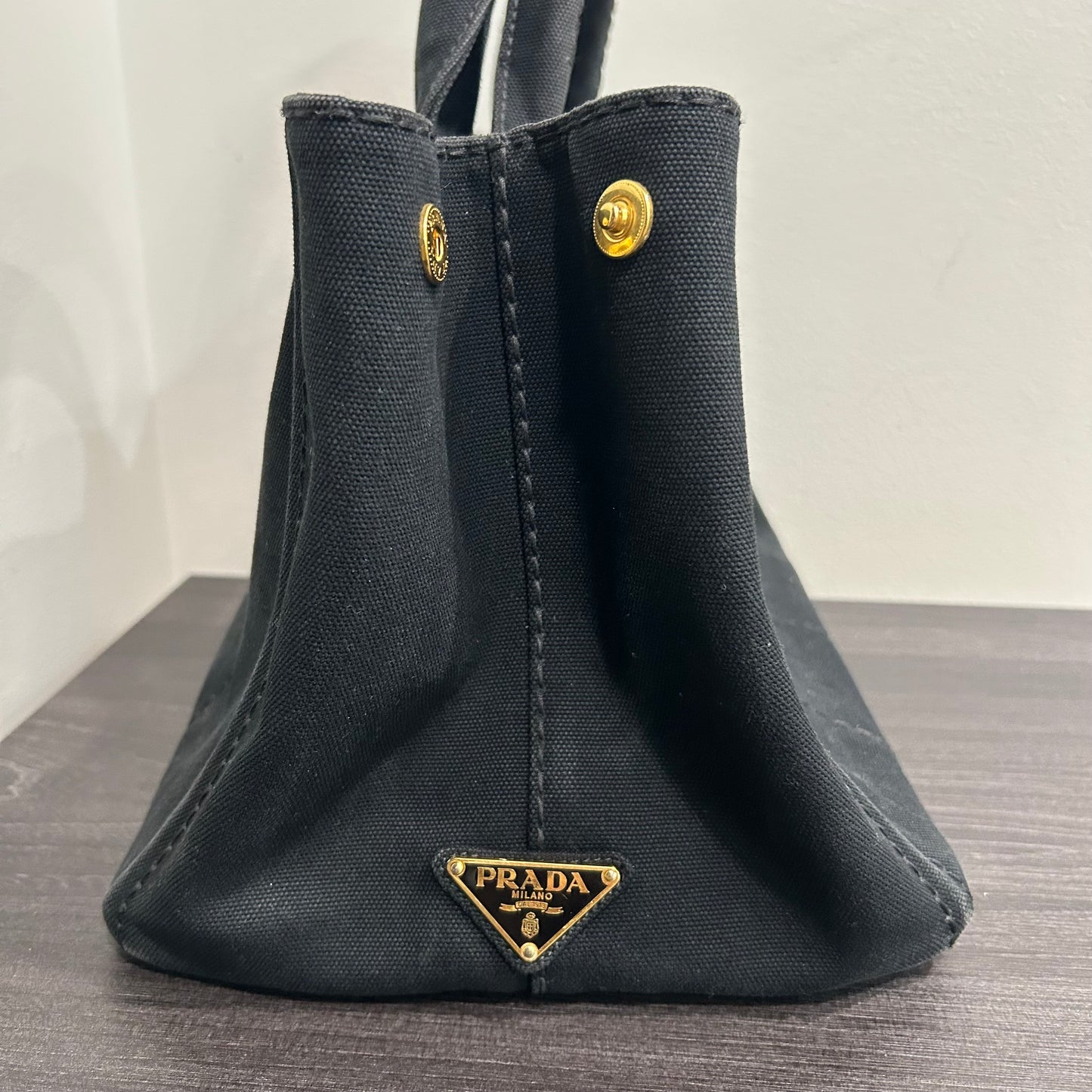 CLEARANCE #840 PRADA Canapa Large Tote (Black)