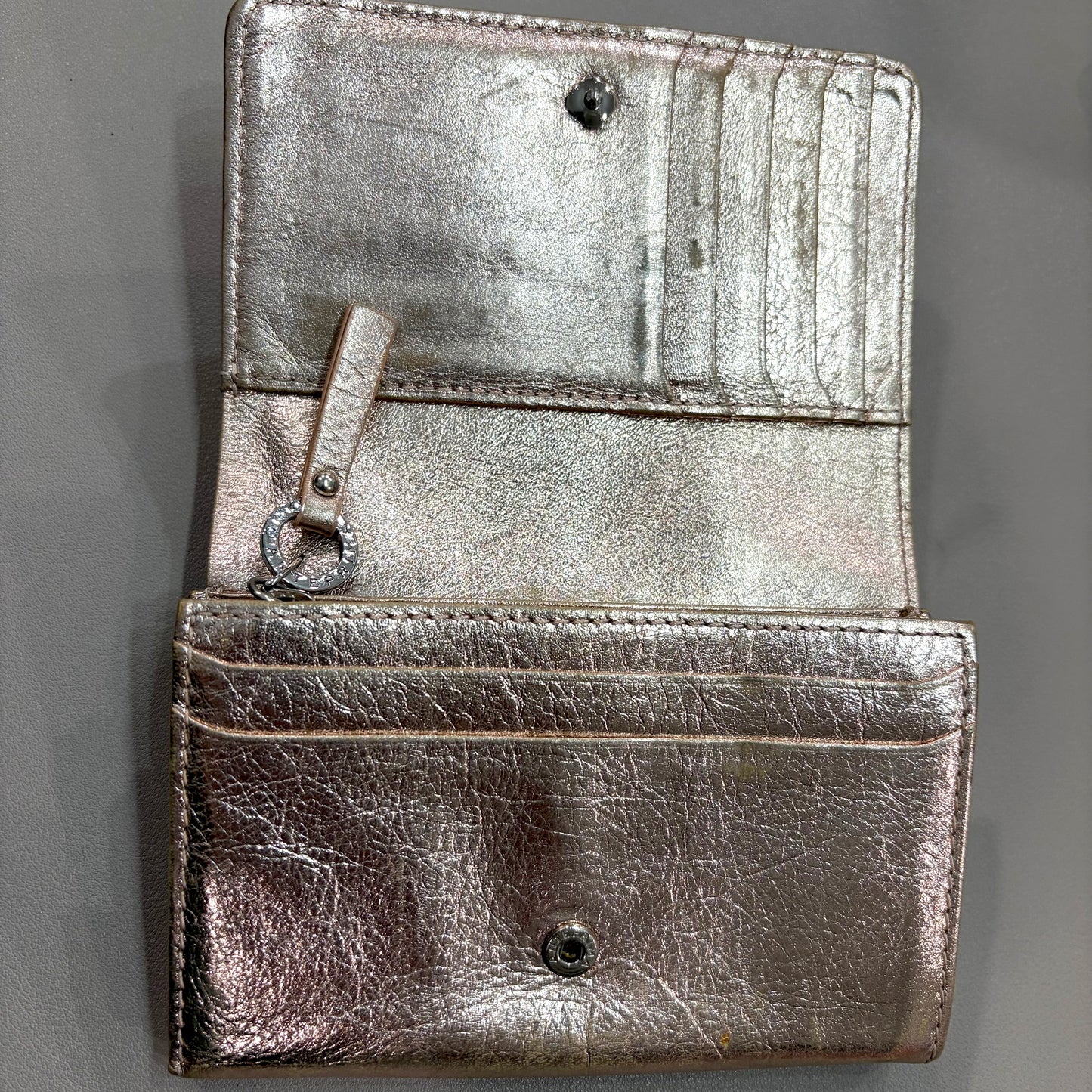 8825 ANTEPRIMA Rose Gold Metallic Wallet