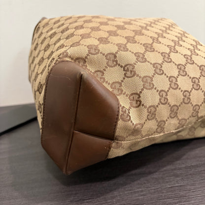 #3222 GUCCI Brown Canvas Large Tote