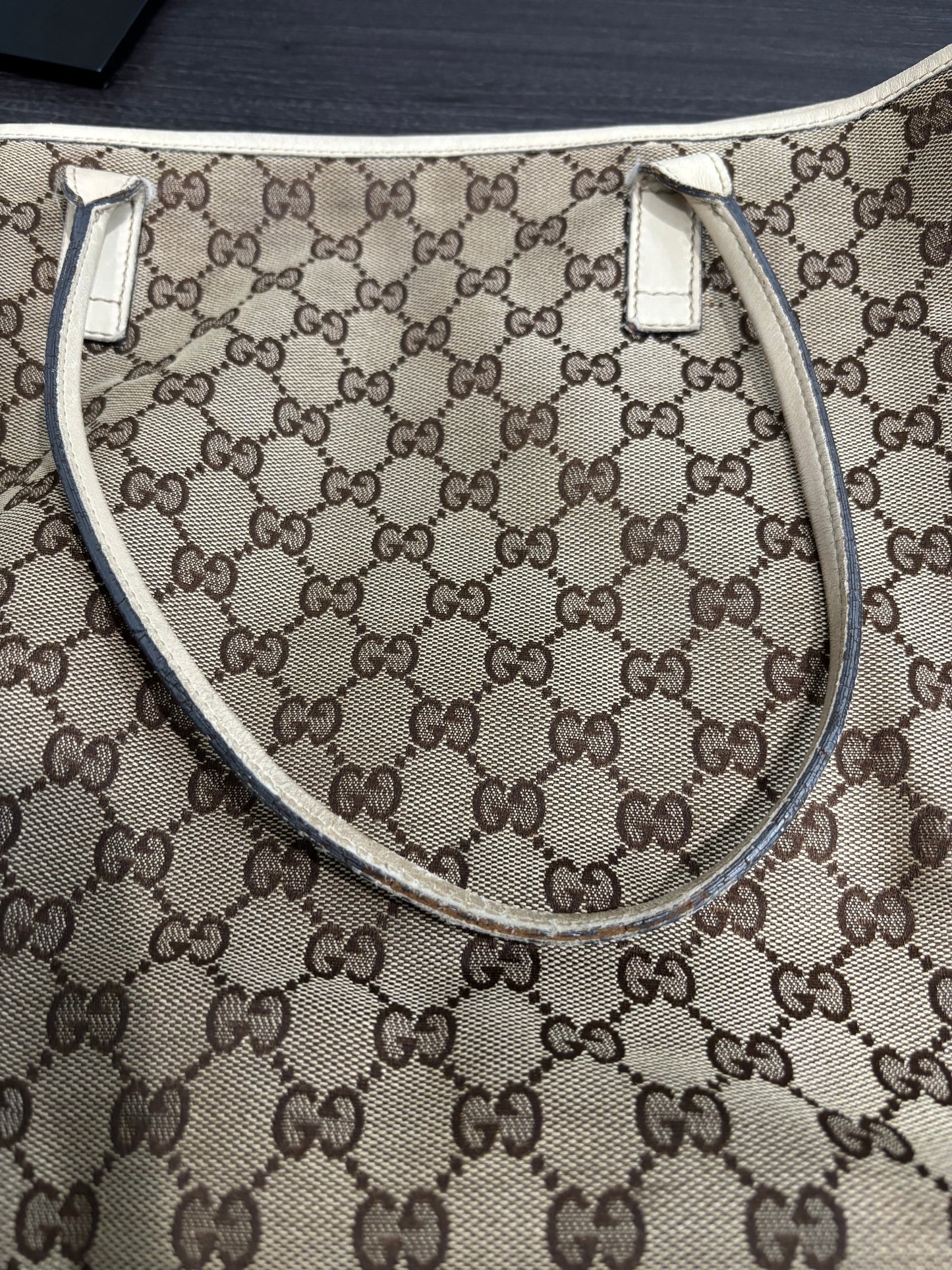 8879 GUCCI Brown Canvas Tote