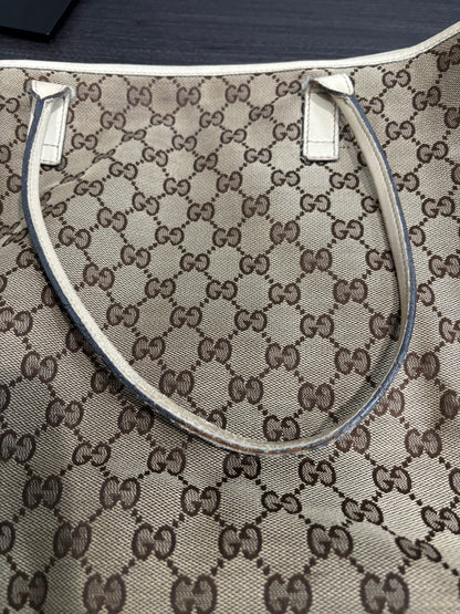 8879 GUCCI Brown Canvas Tote