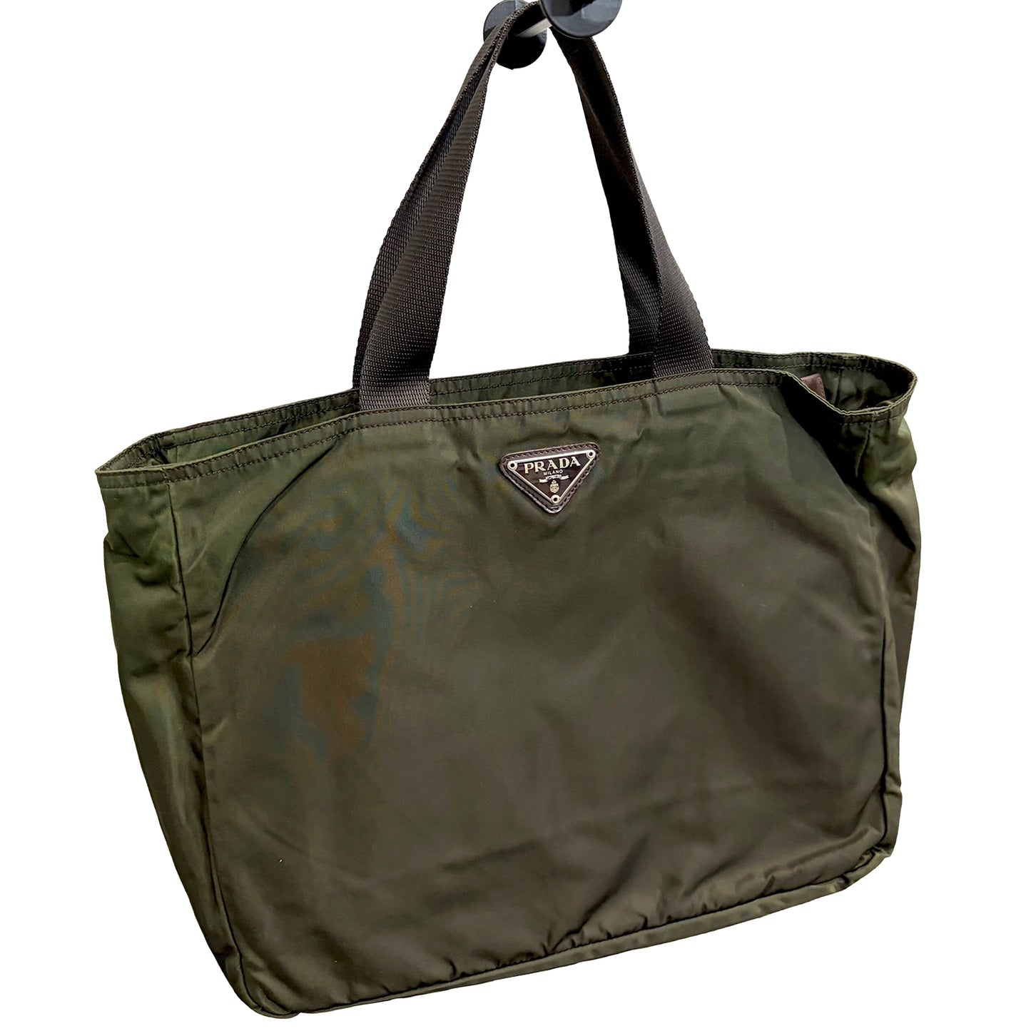 8858 PRADA Tessuto Green Tote
