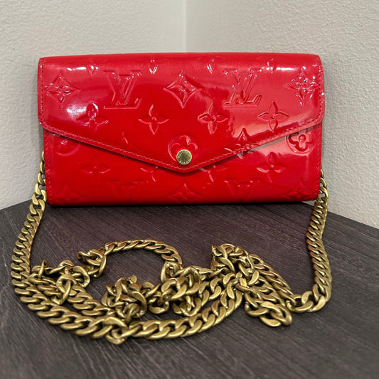 SOLD! Louis Vuitton Monogram Vernis Wallet on Chain