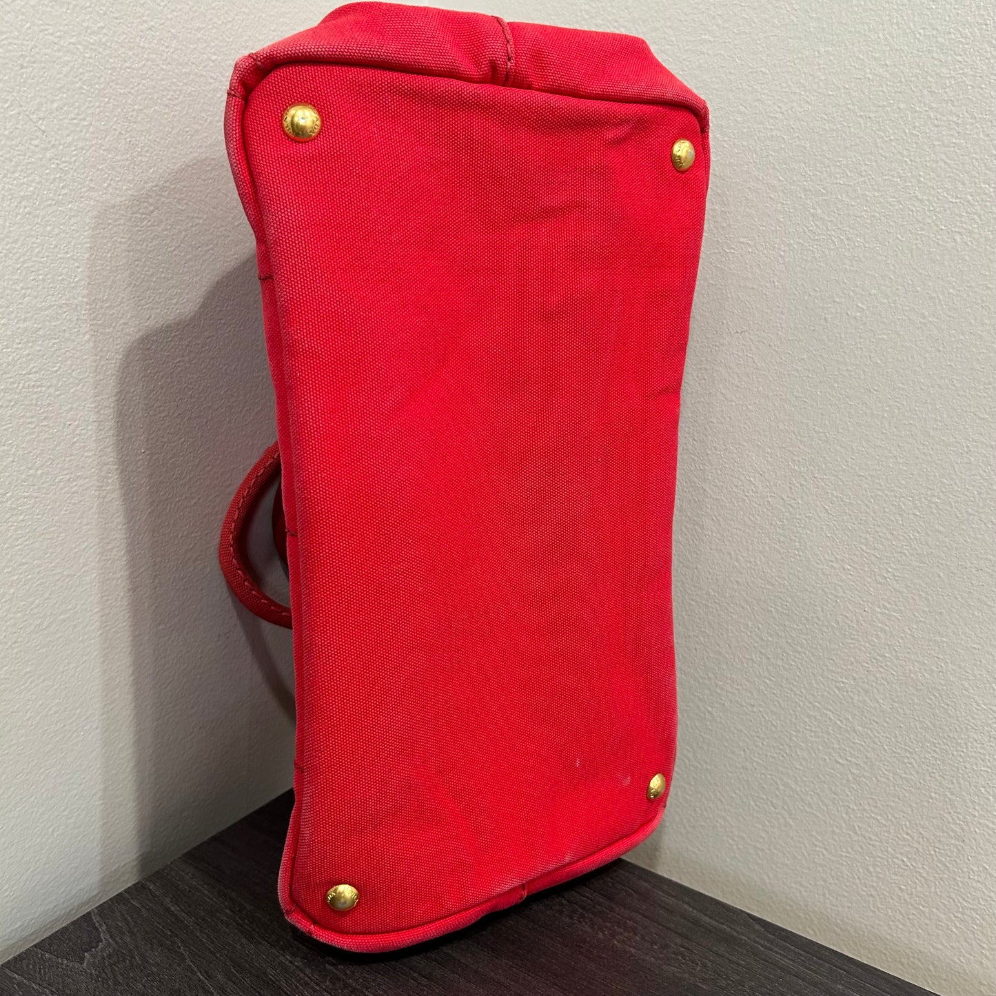 CLEARANCE #836 PRADA Canapa Large Tote (Red)