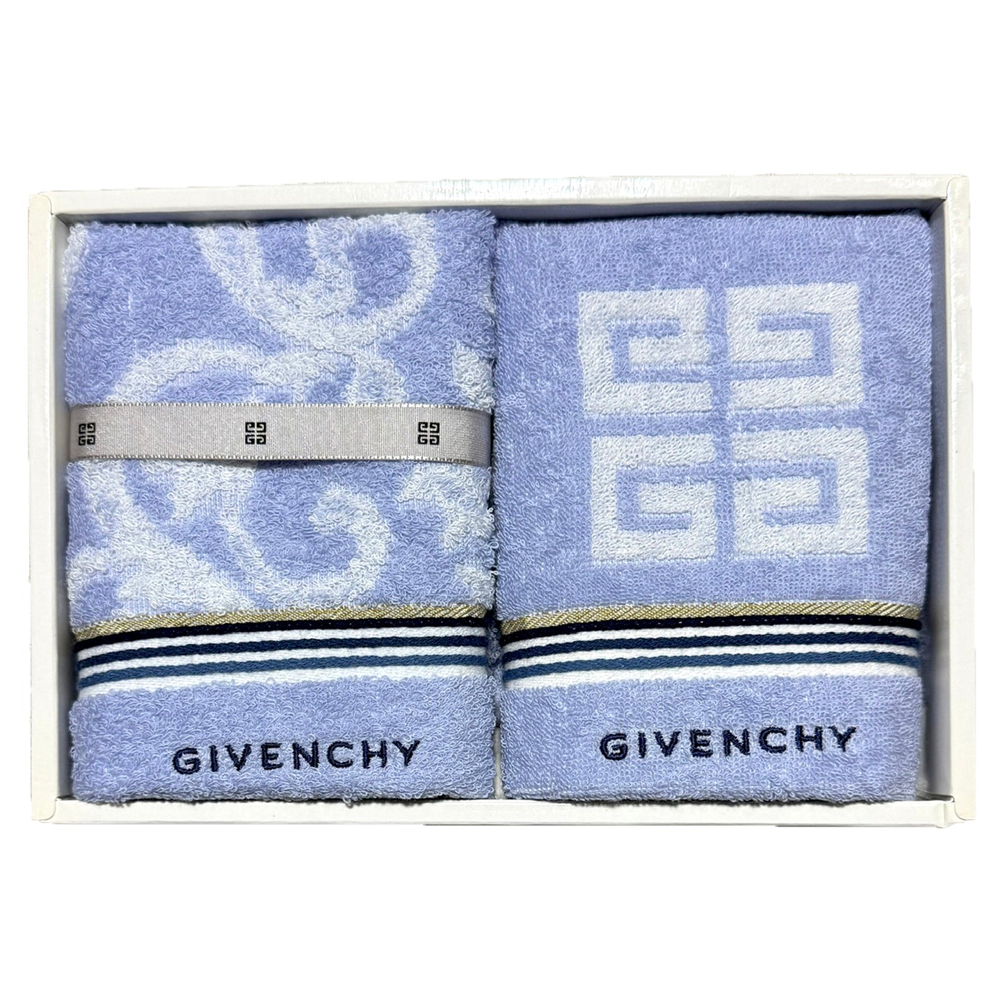 #1467 GIVENCHY Set of 2 100% Cotton Bath Hand Towels