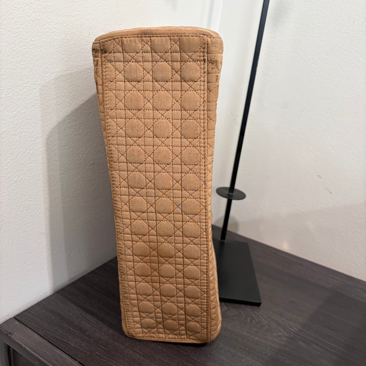 #1128 Vintage Lady Dior Brown Cannage Quilt Nylon