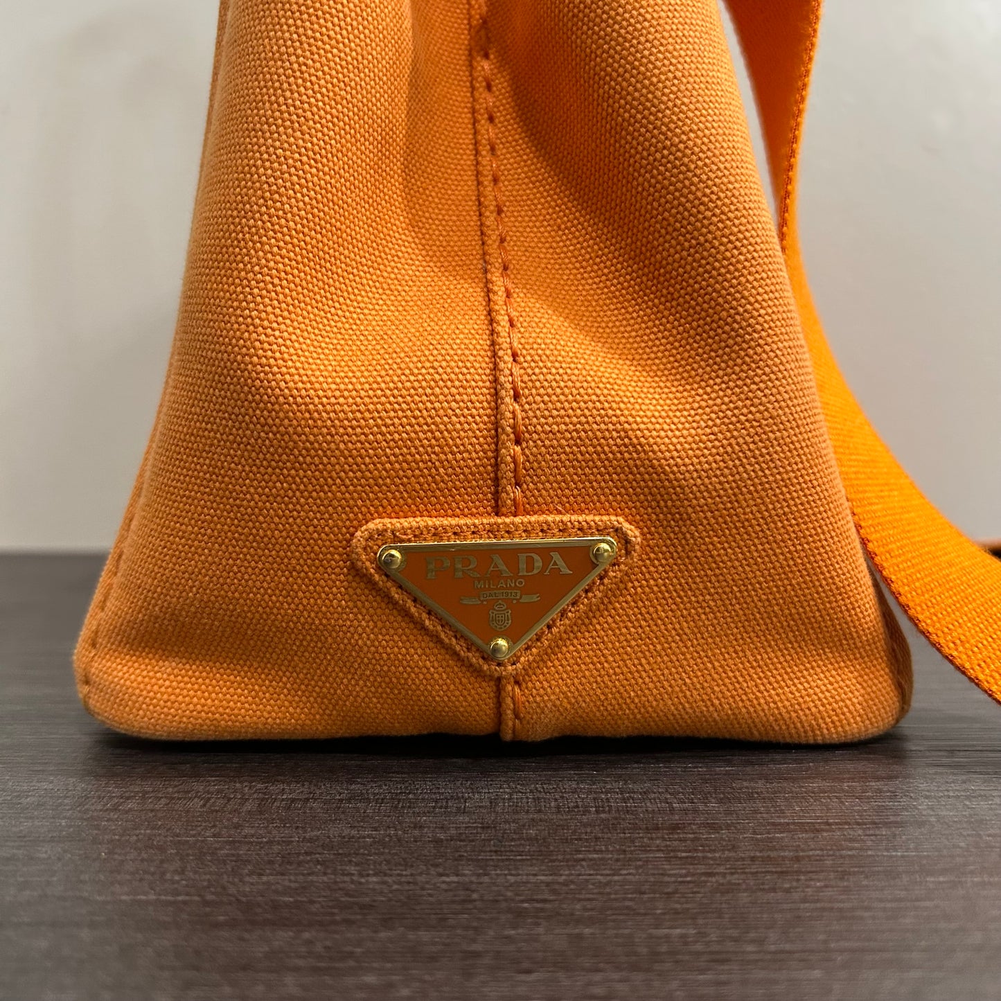 CLEARANCE #837 PRADA Canapa Tote (Orange)