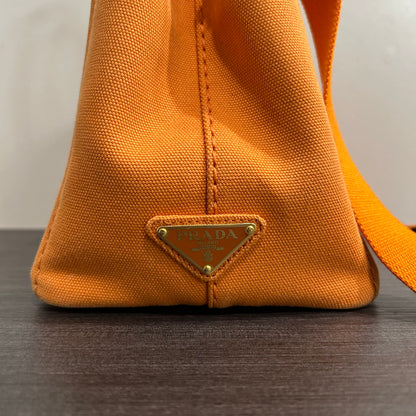 CLEARANCE #837 PRADA Canapa Tote (Orange)
