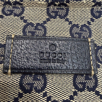 #3204 GUCCI Navy Canvas Large Tote