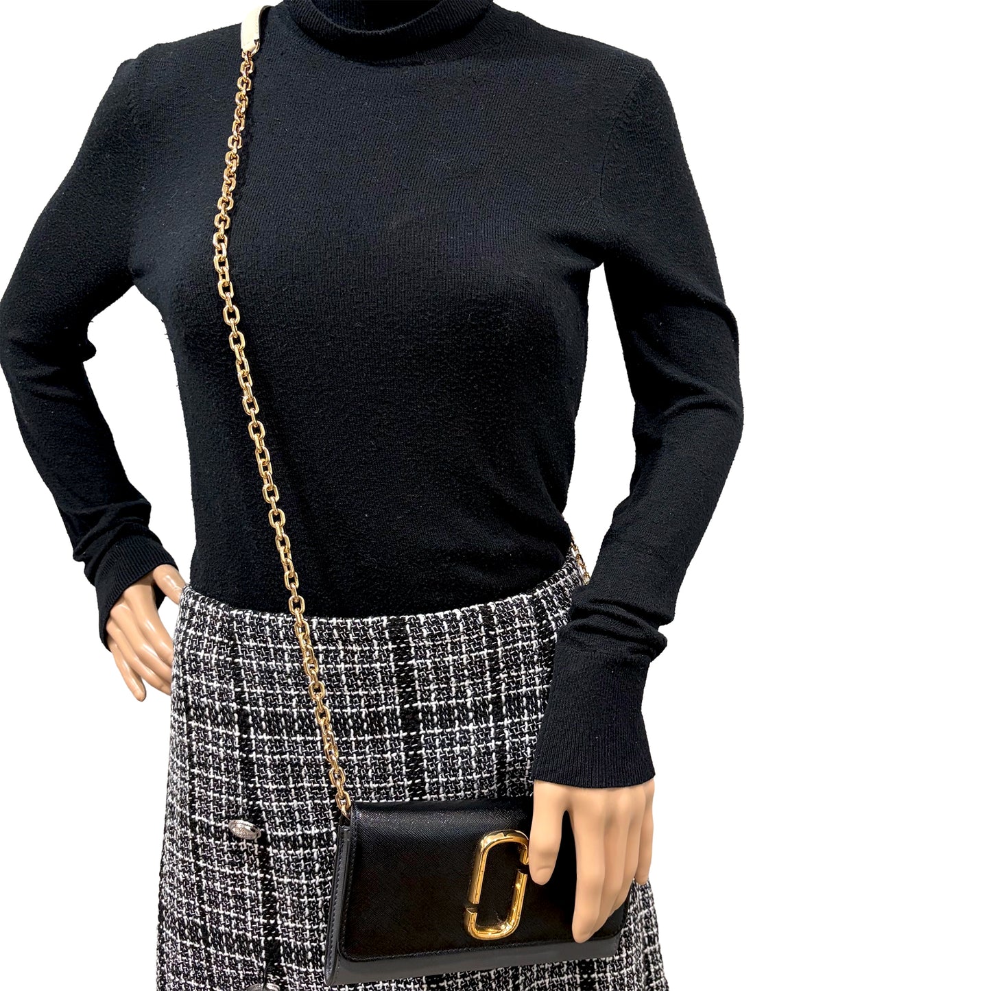 1215-06 MARC JACOBS Leather Snapshot Crossbody Wallet