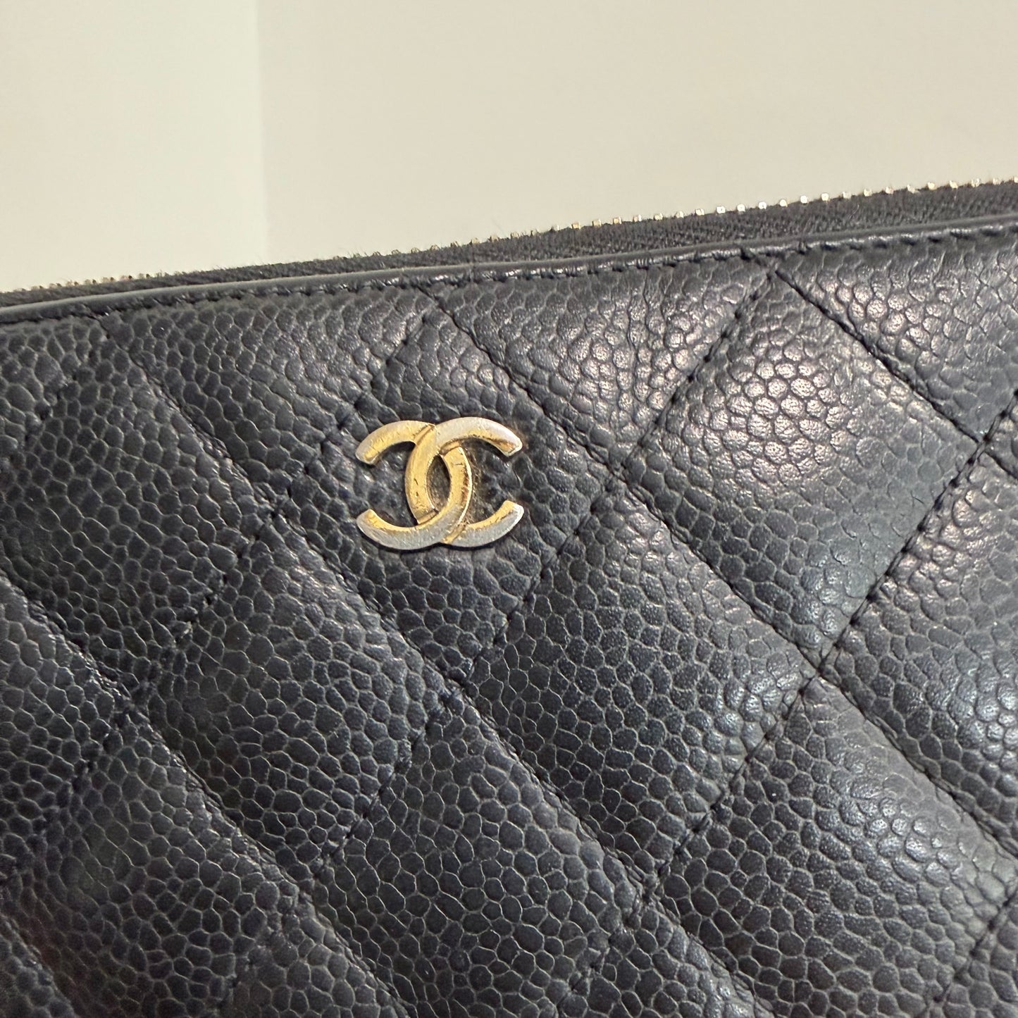 #3235 CHANEL 2014-2015 Black Zip Wallet