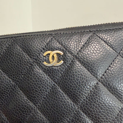 #3235 CHANEL 2014-2015 Black Zip Wallet