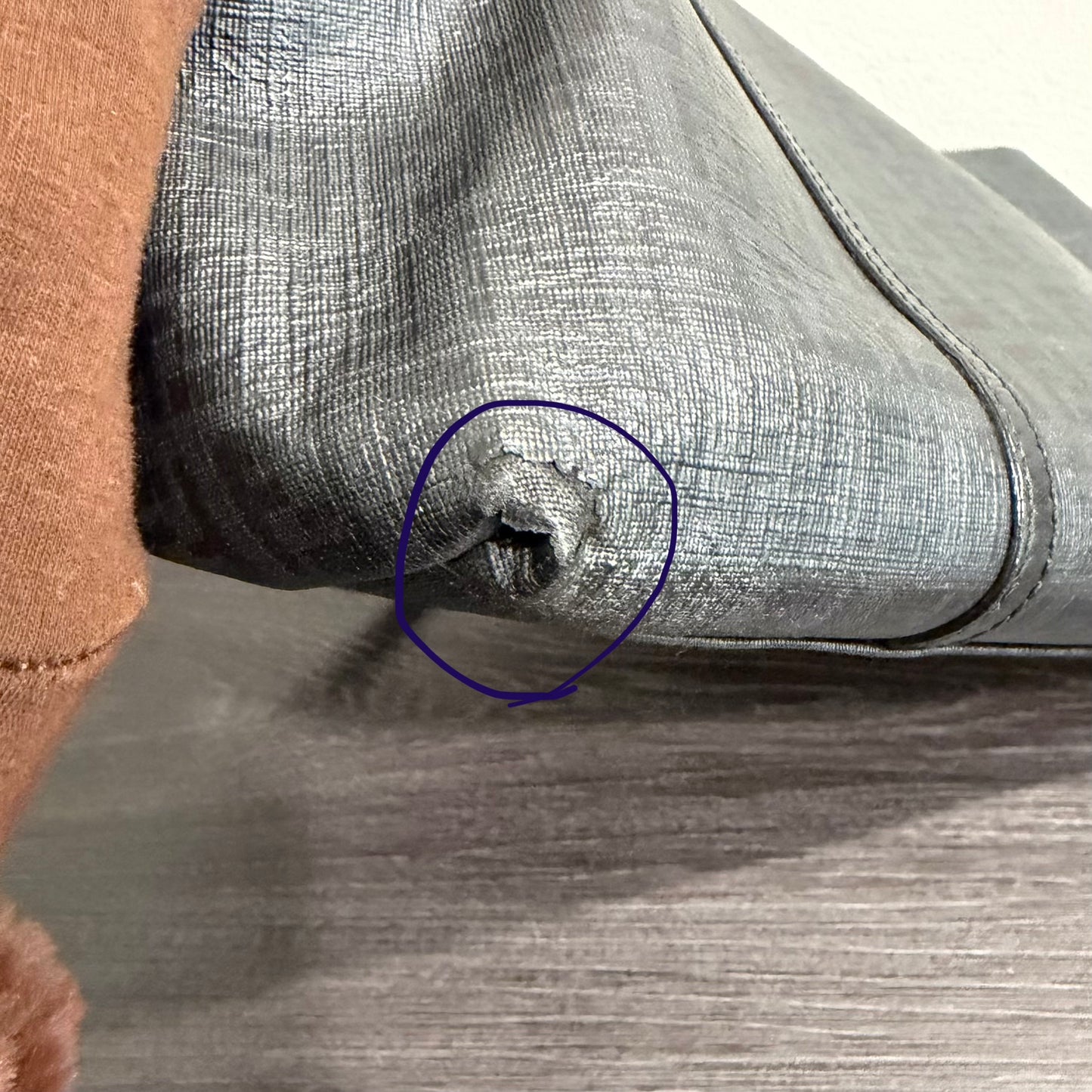 #9107 FENDI Charcoal Zuchinno Coated Canvas and Leather Roll Tote