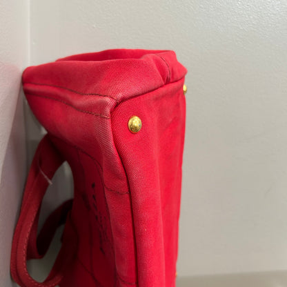 CLEARANCE #836 PRADA Canapa Large Tote (Red)