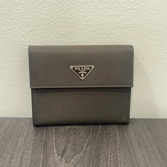 SOLD! Prada Dark Brown Nylon Wallet