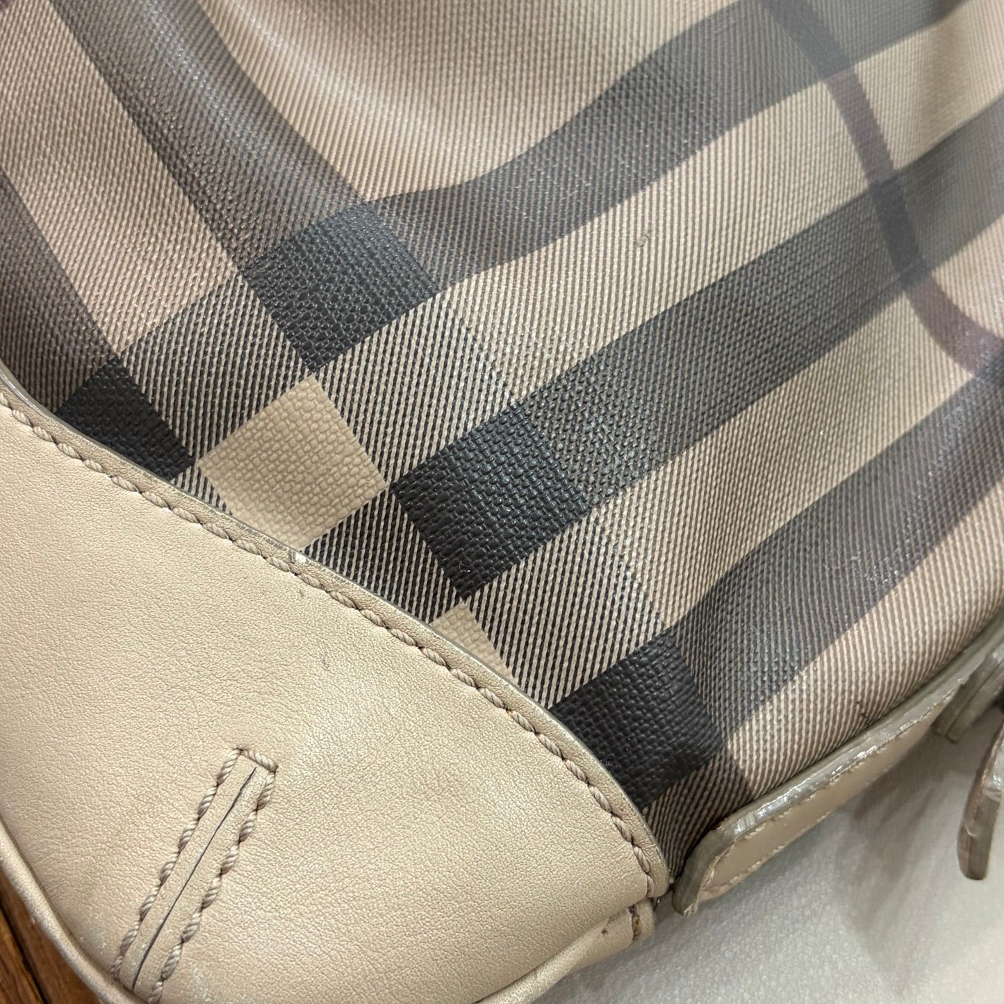 1215-02 BURBERRY Smoked Trench Coated Canvas Hartham Crossbody