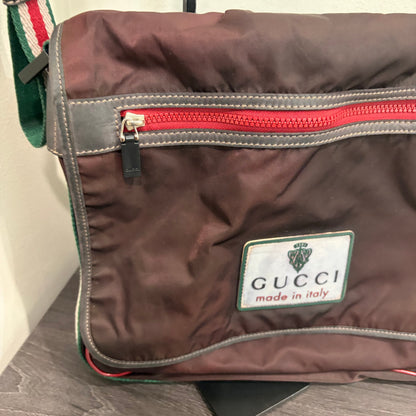 #9110 GUCCI Vintage Synthetic Laptop Satchel