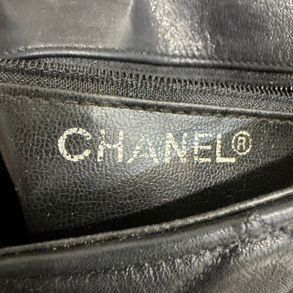 #1102 CHANEL Vintage Black Lambskin Belt Bag