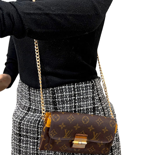 #1101-01 LOUIS VUITTON Limited Edition Portefeuille Elysee Wallet with Removable Chain